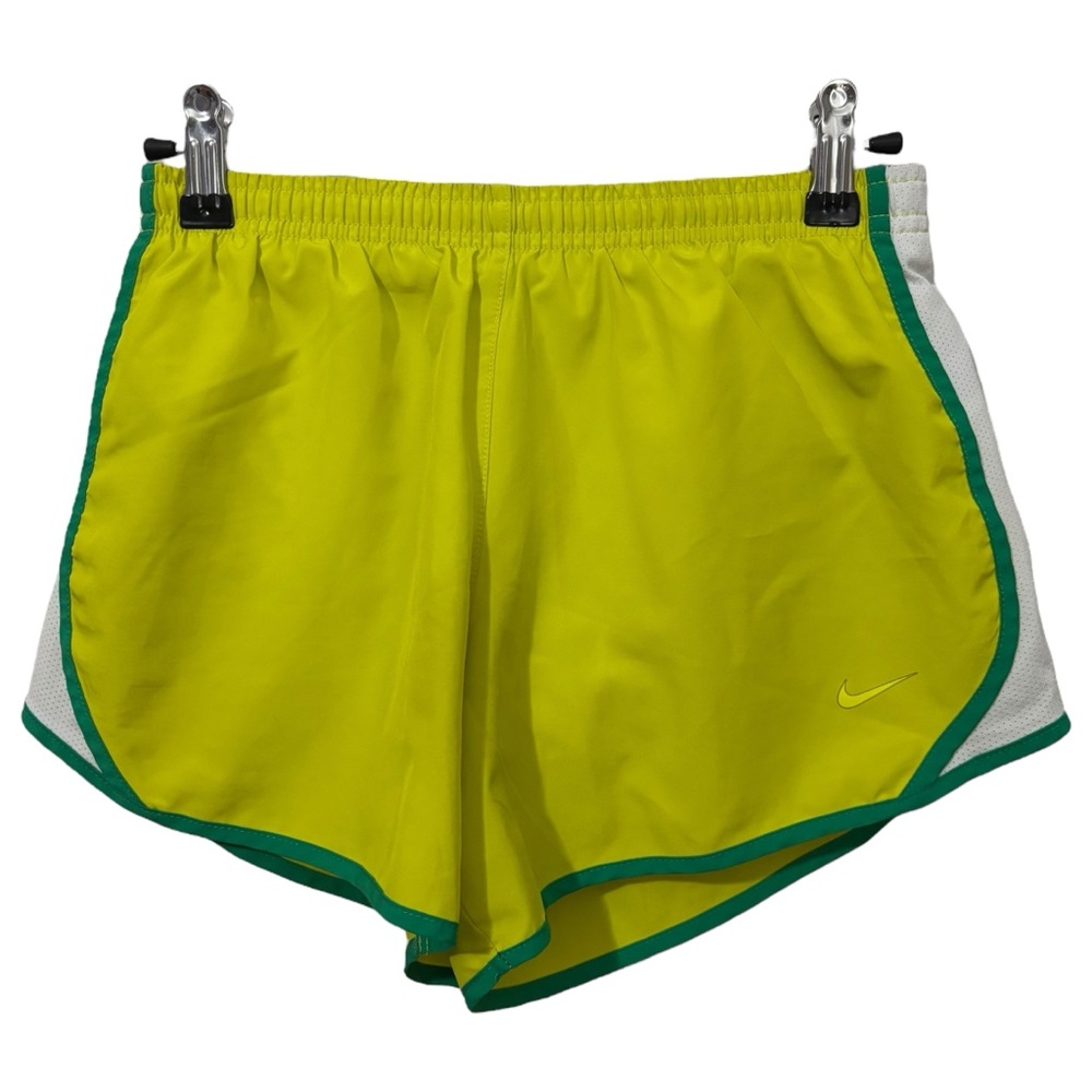 Nike Girls Lime Green Highlighter Yellow Athletic Shorts Dri Fit